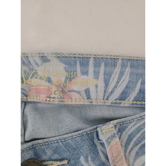 Old navy size 2 women's rockstar mid rise floral print skinny jeans - Picture 5 of 10